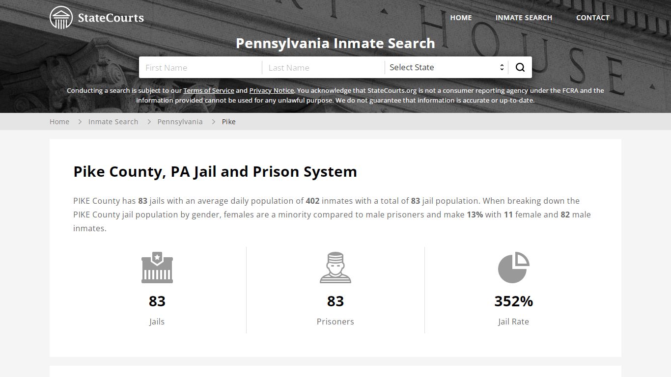 Pike County, PA Inmate Search - StateCourts